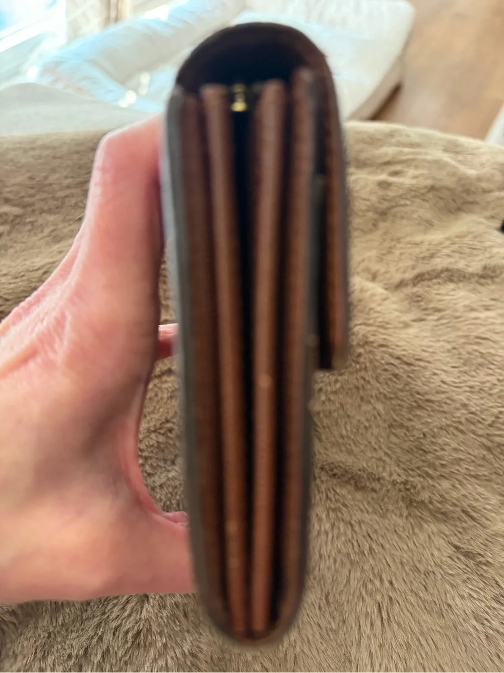 Louis Vuitton Monogram Continental Wallet in Dark Brown with Gold Hardware
